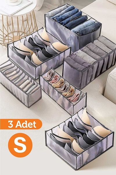 Serstil 3 Τεμάχια - 11 Διαφανές Συρτάρι Organizer Organizer – Μικρό