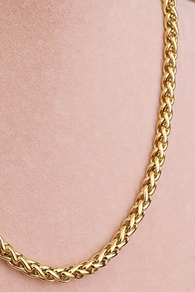 Keyifli Hayaller %100 Çelik Kolye - Kalın Örgü Zincir Paslanmaz Kararmaz Çelik Kolye Günlük kullanım