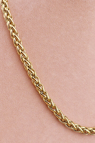 Keyifli Hayaller %100 Çelik Kolye - Kalın Örgü Zincir Paslanmaz Kararmaz Çelik Kolye Günlük kullanım