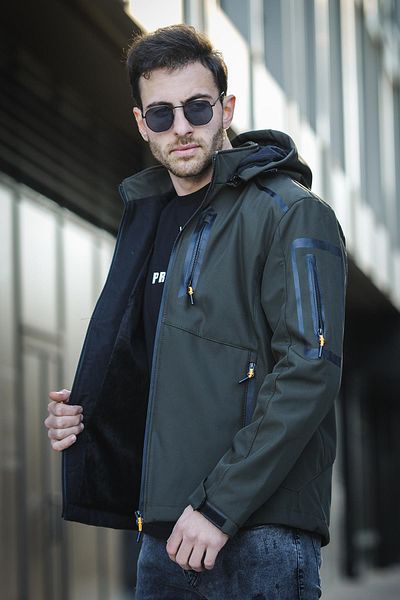 Oksit Ανδρικό παλτό Juka Softshell - Αδιάβροχο, κρύο και αντιανεμικό, γούνινο εσωτερικό παλτό σκιέρ και κάμπερ