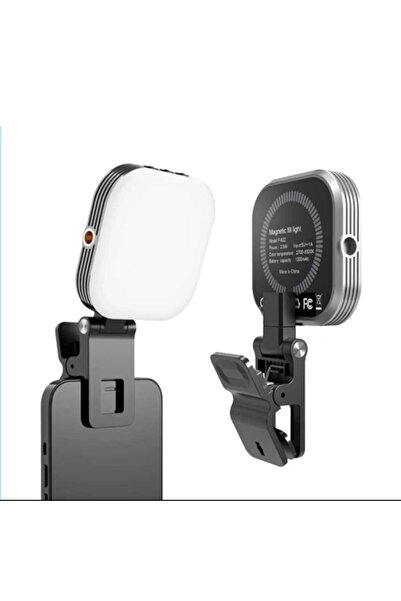 Asfal Magsafe Uyumlu 3 Renkli Selfie Işığı Telefon ve Laptop Işığı Vlog Yayın ve  Video İçin Mini Led Işık