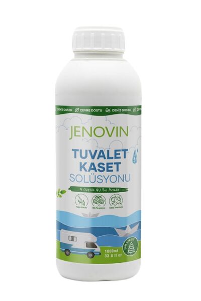 Jenovin Ölçek Hediyeli - Çam Aromalı Karavan Ve Tekne Kasetli Ve Portatif Tuvalet Wc Atık Kimyasalı 1 L