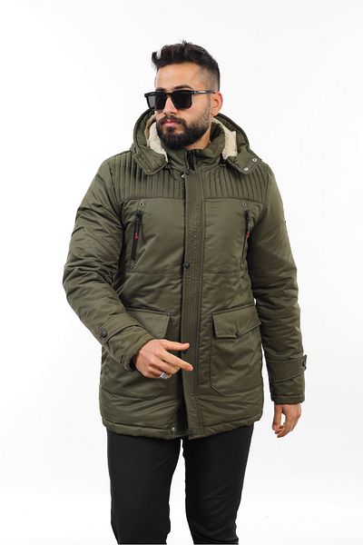DOXGER Winter Long Coat with Fur Inside