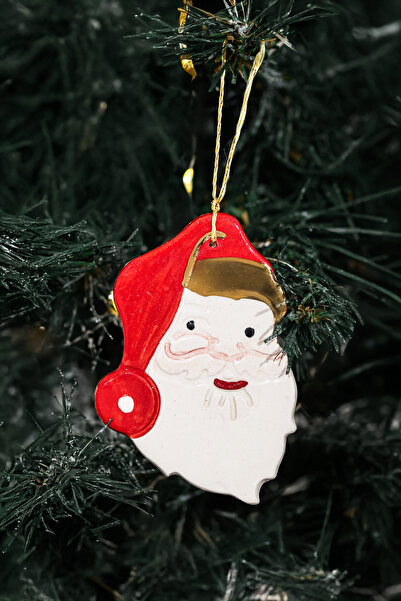 SİNEM YAMAN HOME NOEL BABA EL YAPIMI SERAMİK YILBAŞI AĞAÇ SÜSÜ