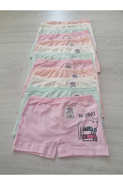 HS İÇ GİYİM 6'lı Paket Kız Çocuk Boxer – Soft Renkli, Pamuklu Ve Baskılı