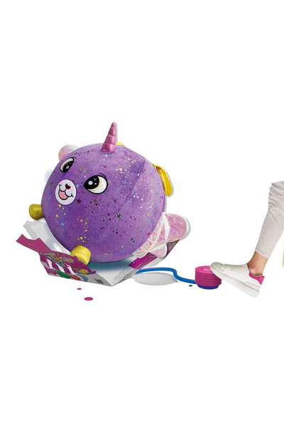 TOYFEST نفخ القطيفة الأرجواني الكلب XXL الذرة لامعة S2