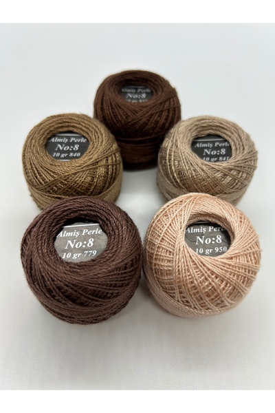 ALMİŞ Almiş Perle Etamin-kanaviçe 5'lİ Iplik Seti (10 Gr-No:8)