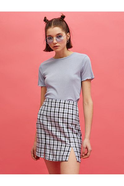 Koton Tricou cu mânecă scurtă cu decolteu
