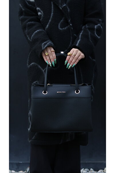 mp michael polo حقيبة كتف مايكل بولو بمقبض جلدي ومفصلة