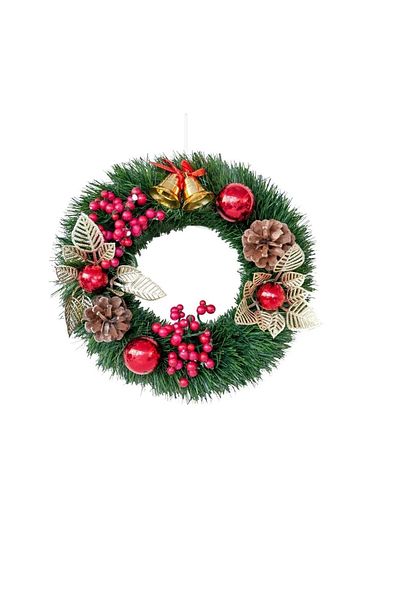 ALPAR Christmas Door Ornament Door Wreath Wall Panel Decorative Christmas Ornament 24 Cm.