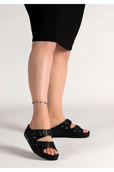 KOCAMANLAR Aryan 07-043 D.r Συνιστώμενες Ορθοπεδικές Γυναικείες Παντόφλες ΜΑΥΡΟ