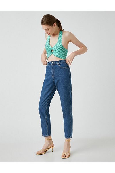 Koton Bequem geschnittene High Waist Leichte schmale Beinform - Mom Jean