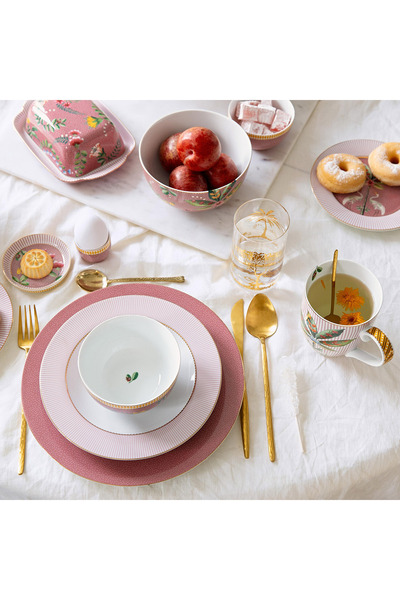 Pip Studio La Majorelle Pembe Porselen Yemek Tabağı 26,5 Cm