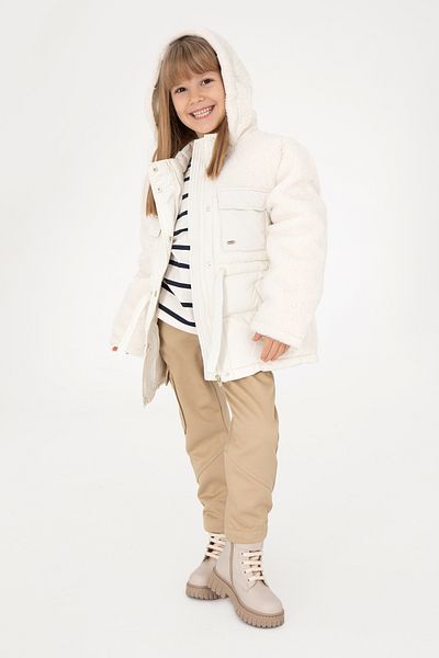 U.S. Polo Assn. Cream Girl's Coat - 50291504 -Vr071