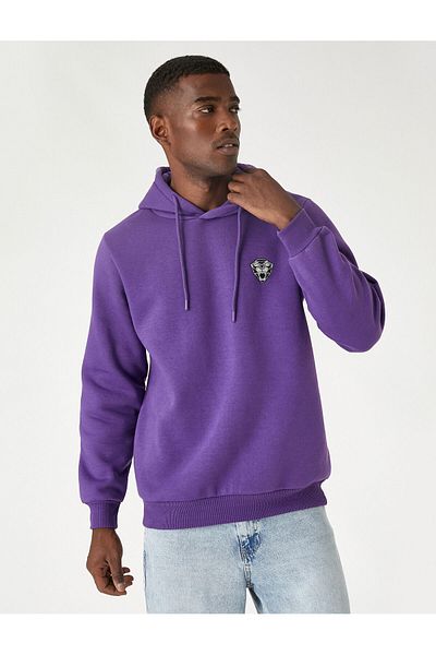 Koton Animal Printed Sweatshirt Hooded
