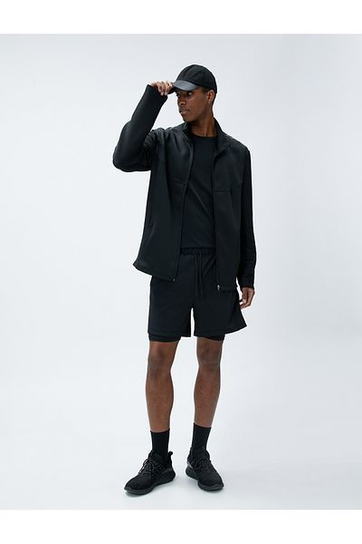 Koton Αθλητικό σορτς oversize κολάν με στάμπα με δαντέλα