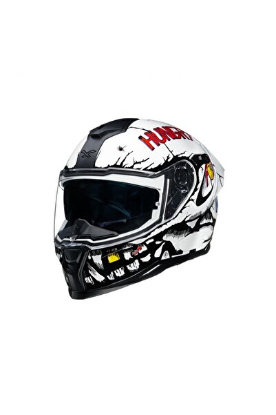 Nexx SX.100R HUNGRY MILES KAPALI KASK BEYAZ