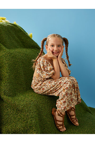 Koton Гащеризон с детайли на прозореца и балонени ръкави