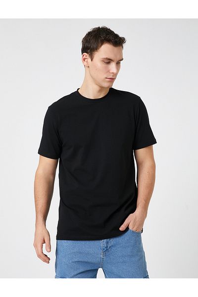 Koton Βασικό T-Shirt με κοντό μανίκι Crew Neck Slim Fit