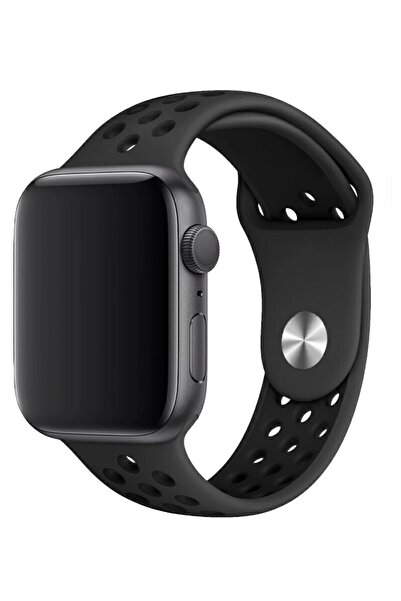 FirstModel Apple Watch Delikli Spor Silikon Kordon ( Seri 10 - 46 mm Uyumlu) ...