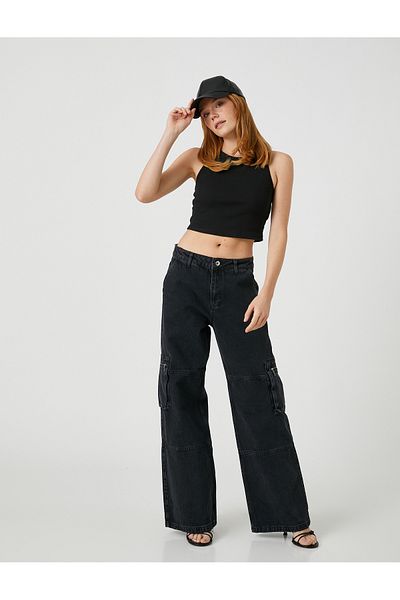 Koton Denim-Cargohose mit extra weitem Bein – Bianca Jeans