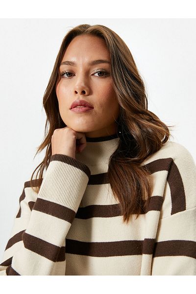 Koton Oversize Knitwear Sweater Half Turtleneck