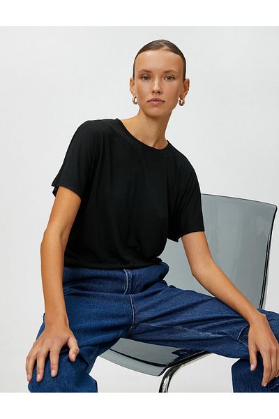 Koton Tričko Relax Fit Crew Neck