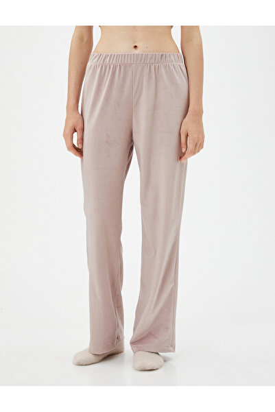 Koton Winter-Pyjamahose aus samtweichem, strukturiertem, elastischem Bund