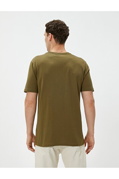 Koton T-Slogan T-Shirt Crew Crew Krátký rukáv Slim Fit