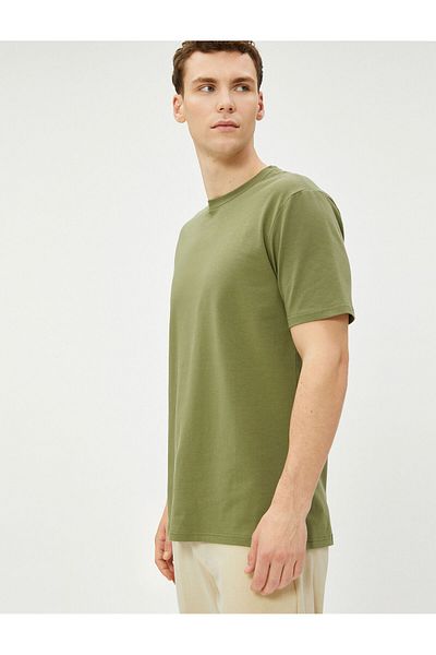 Koton Βασικό T-Shirt με κοντό μανίκι Crew Neck Slim Fit