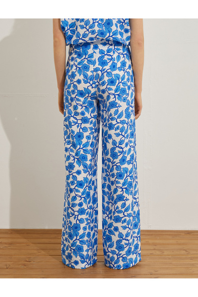Koton Rahat Pantolon Çiçekli Bol Paça