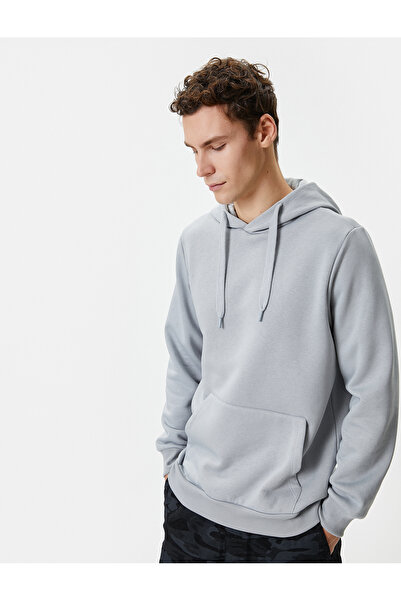 Koton Суичър с качулка и джобове с кенгуру с детайли и дълъг ръкав