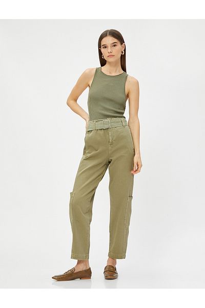 Koton Cargohose mit Gürteldetail