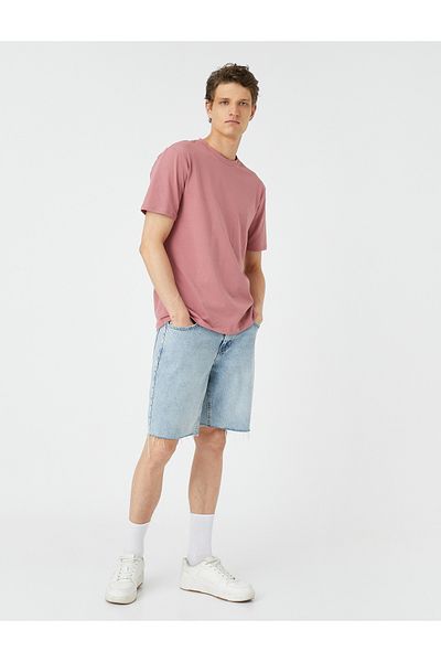 Koton Basic póló, rövid ujjú, szűk nyakú, vékony szabású