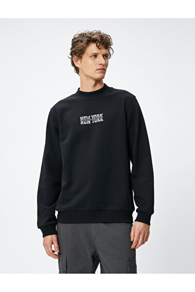 Koton 4wam70123mk Erkek Sweat Siyah