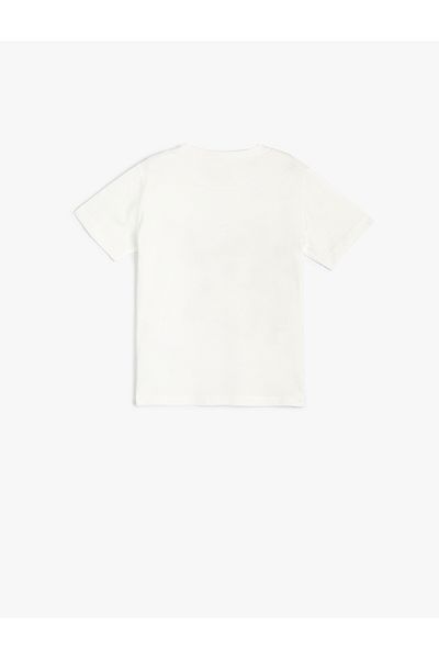 Koton Summer Cotton Short Sleeve Crew Neck T-Shirt