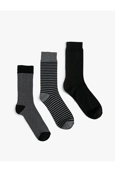 Koton Set șosete cu dungi 3 piese multicolore