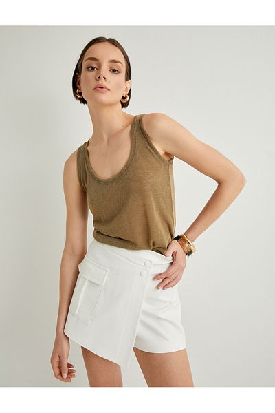 Koton Mini Shorts Skirt Cargo Pocket Detailed