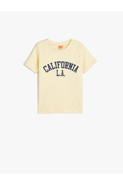 Koton California T-Shirt Short Sleeve Crew Neck City Print Cotton