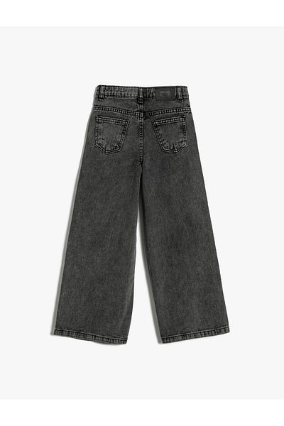 Koton 4WKG40026AD Koton GIRL'S Jean Pants ΜΑΥΡΟ