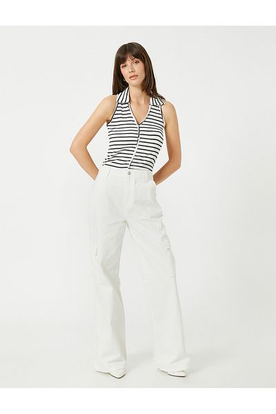 Koton Polo Neck Athlete with Button Detail
