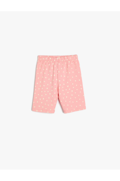 Koton Kurze Strumpfhose mit Herzmuster und elastischem Bund