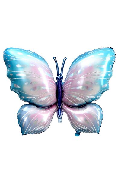 Adana Pasta Malzemeleri بالون فويل فراشة زرقاء كبيرة 98×72 سم - 7685