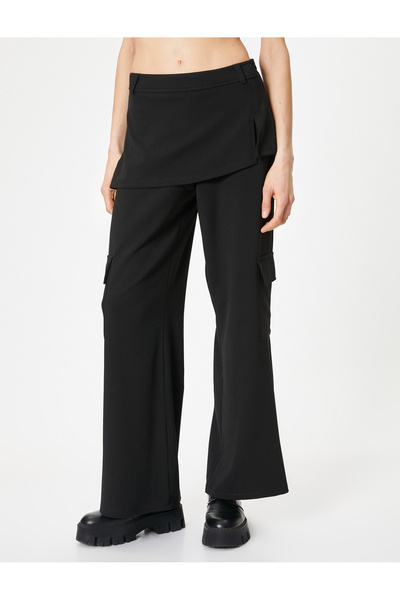Koton Kargo Pantolon Cep Detaylı Etekli Düz Paça