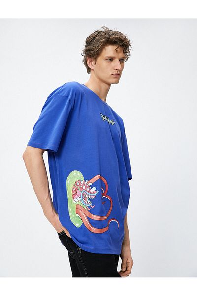 Koton Rick And Morty Oversize T-Shirt Licensed Printed Cotton