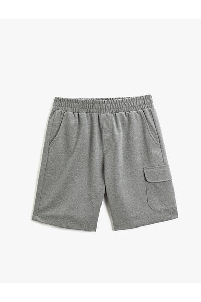 Koton Übergroße Cargo-Shorts mit elastischem Taillentaschendetail