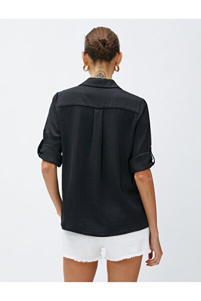 Koton Halenka s košilovým límečkem, rukávy a ohybem