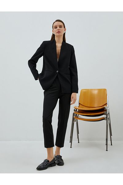 Koton Basic-Hose aus Zigarettenstoff mit Taschen und Gürtel