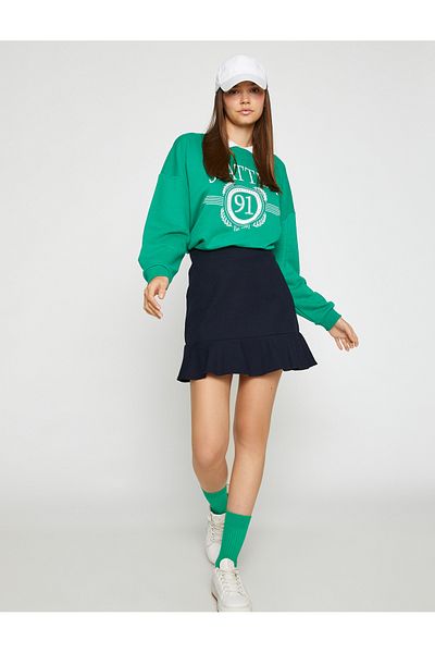 Koton Oversize mikina s polo výstřihem