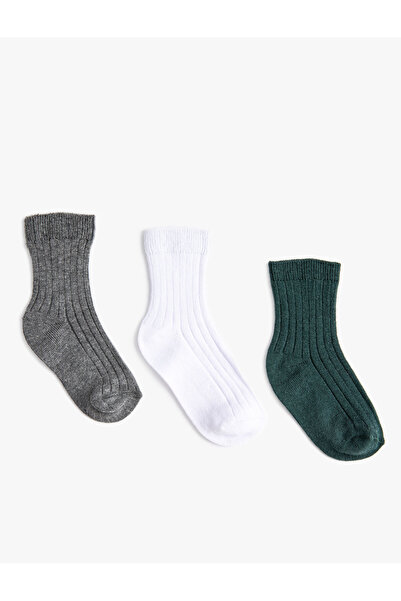 Koton Set of 3 Colorful Socks Cotton